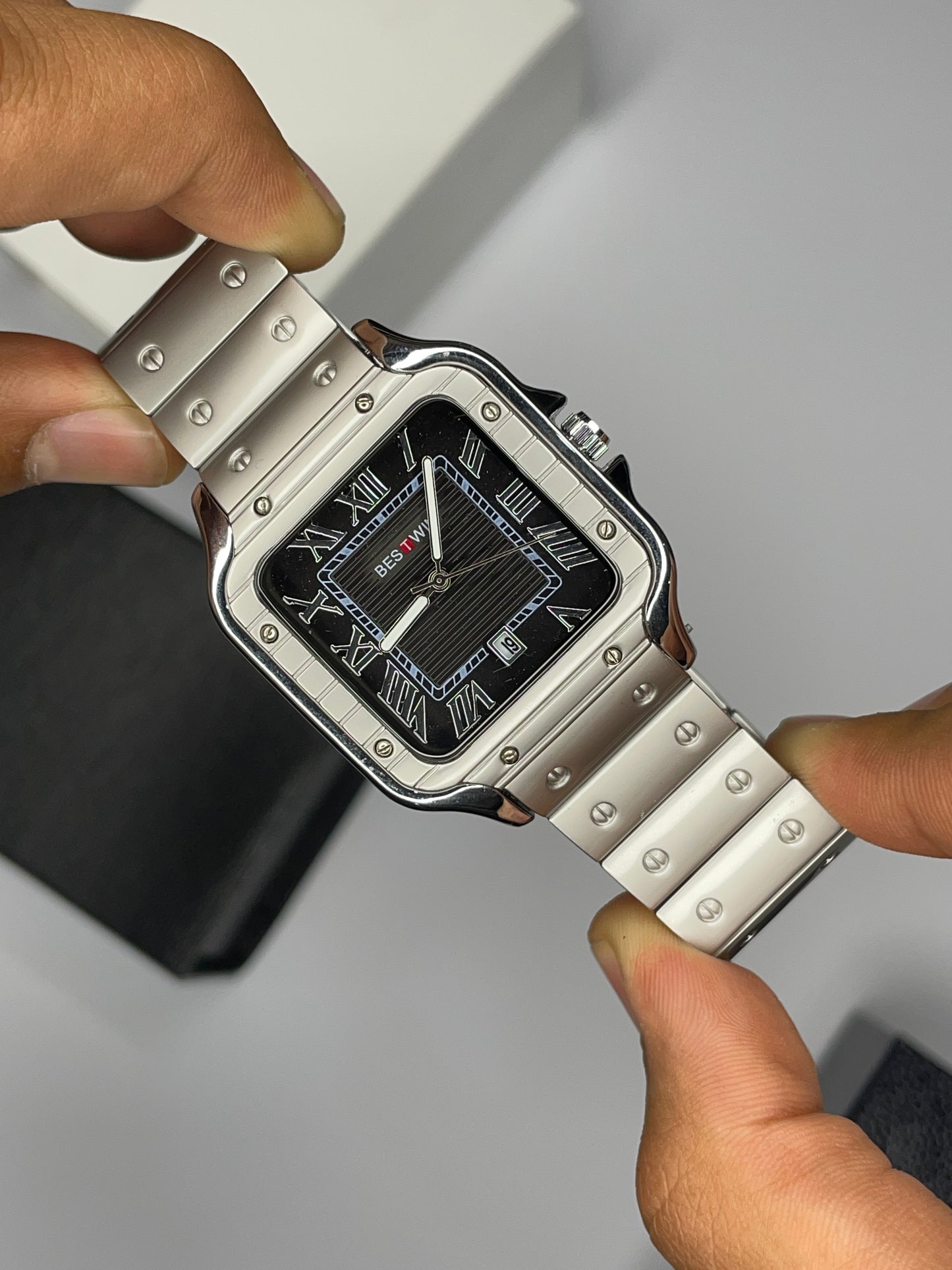 Best Win Square Dial Watch + FREE Pen Perfume (Optional)